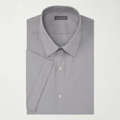 Van Heusen Poplin Mens Regular Fit Easy Care Wrinkle Free Short Sleeve Dress Shirt