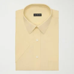 Van Heusen Poplin Mens Regular Fit Easy Care Wrinkle Free Short Sleeve Dress Shirt