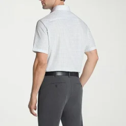 Van Heusen Poplin Mens Regular Fit Easy Care Wrinkle Free Short Sleeve Dress Shirt