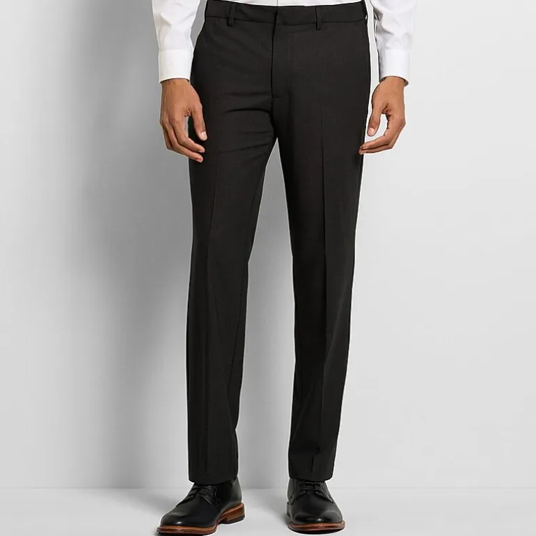 Van Heusen Soft Lux Stretch Mens Regular Fit Dress Flat Front Pant