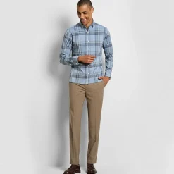 Van Heusen Soft Lux Stretch Mens Regular Fit Dress Flat Front Pant