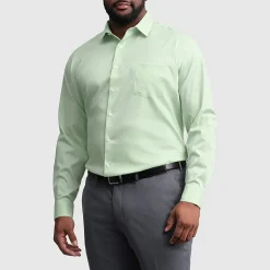 Van Heusen Ultra Flex Big and Tall Mens Regular Fit Stretch Fabric Wrinkle Free Long Sleeve Dress Shirt