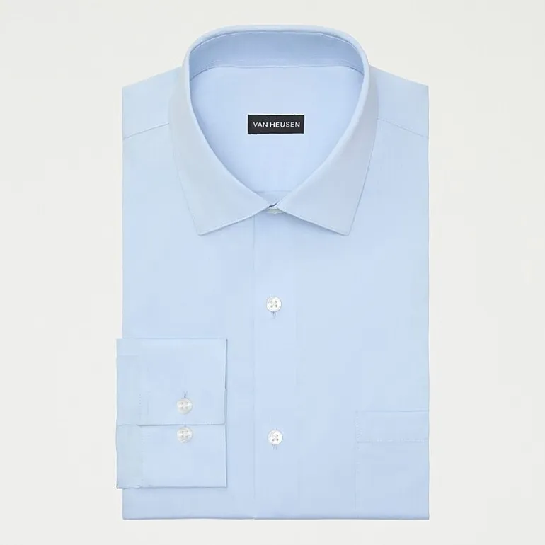 Van Heusen Ultra Flex Big and Tall Mens Regular Fit Stretch Fabric Wrinkle Free Long Sleeve Dress Shirt