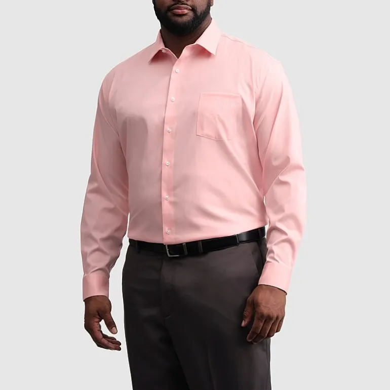 Van Heusen Ultra Flex Big and Tall Mens Regular Fit Stretch Fabric Wrinkle Free Long Sleeve Dress Shirt
