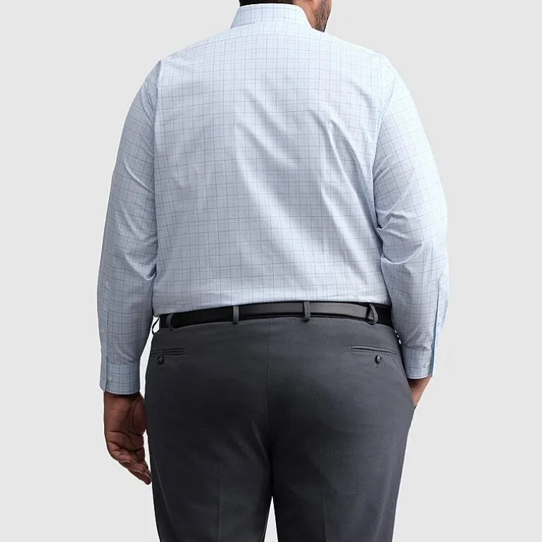 Van Heusen Ultra Flex Big and Tall Mens Regular Fit Stretch Fabric Wrinkle Free Long Sleeve Dress Shirt