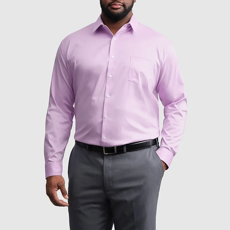 Van Heusen Ultra Flex Big and Tall Mens Regular Fit Stretch Fabric Wrinkle Free Long Sleeve Dress Shirt