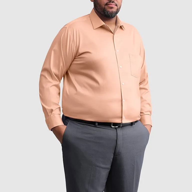 Van Heusen Ultra Flex Big and Tall Mens Regular Fit Stretch Fabric Wrinkle Free Long Sleeve Dress Shirt