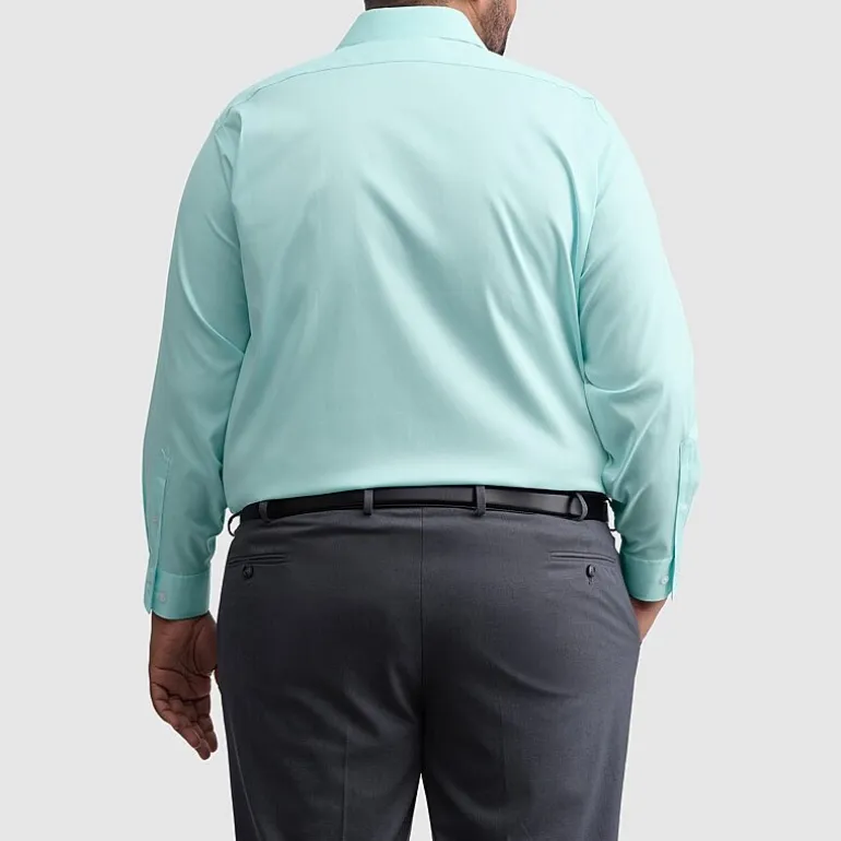 Van Heusen Ultra Flex Big and Tall Mens Regular Fit Stretch Fabric Wrinkle Free Long Sleeve Dress Shirt
