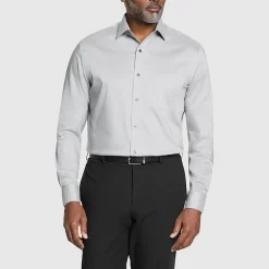 Van Heusen Ultra Flex Mens Regular Fit Stretch Fabric Wrinkle Free Long Sleeve Dress Shirt