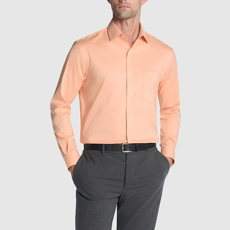 Van Heusen Ultra Flex Mens Regular Fit Stretch Fabric Wrinkle Free Long Sleeve Dress Shirt