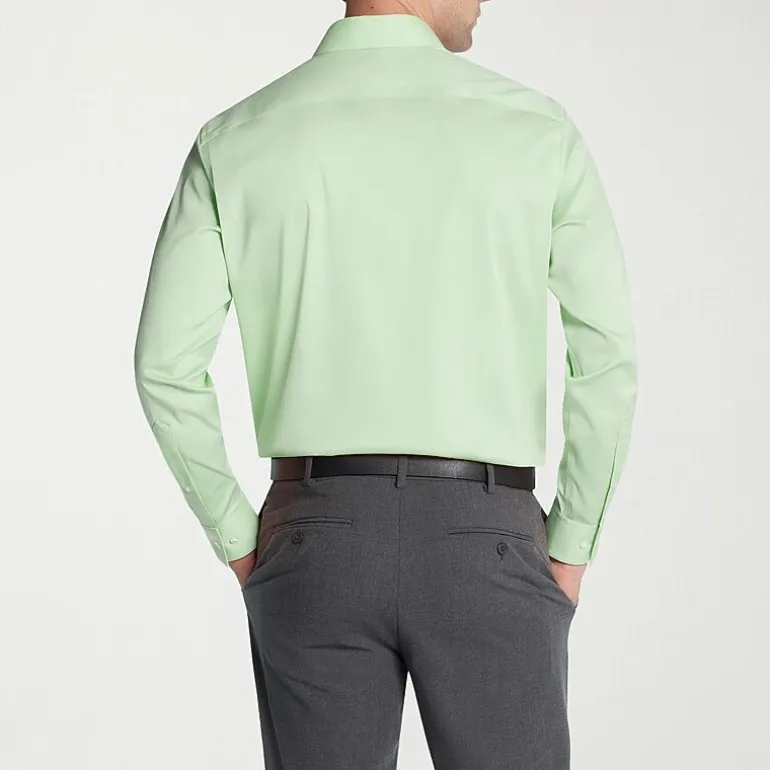 Van Heusen Ultra Flex Mens Regular Fit Stretch Fabric Wrinkle Free Long Sleeve Dress Shirt