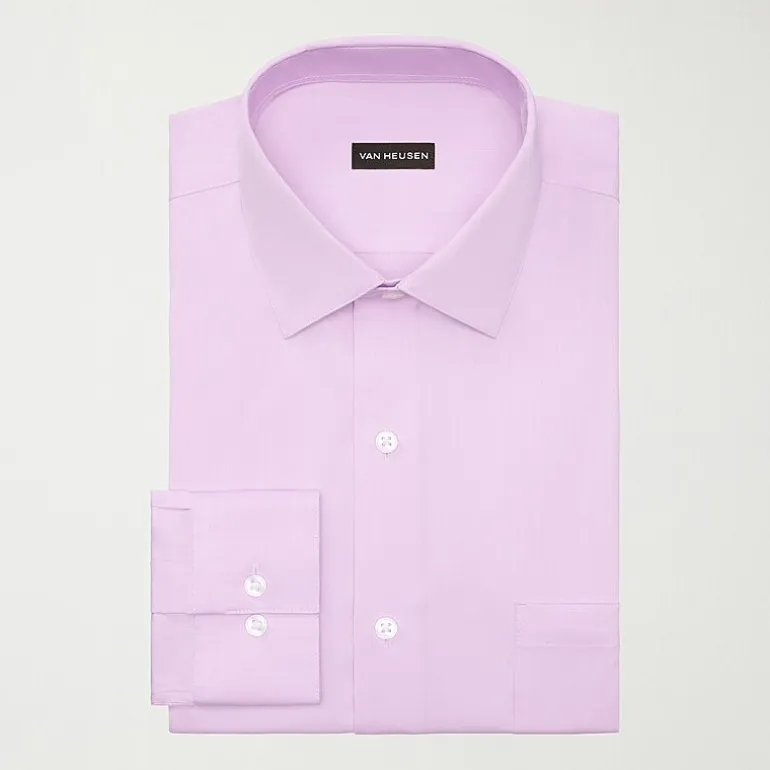 Van Heusen Ultra Flex Mens Regular Fit Stretch Fabric Wrinkle Free Long Sleeve Dress Shirt