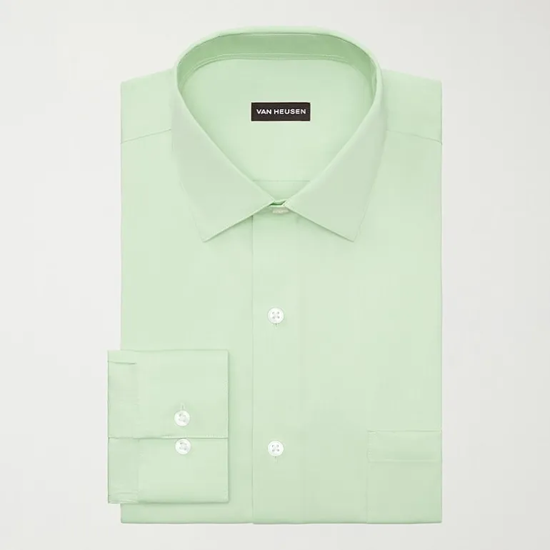 Van Heusen Ultra Flex Mens Regular Fit Stretch Fabric Wrinkle Free Long Sleeve Dress Shirt