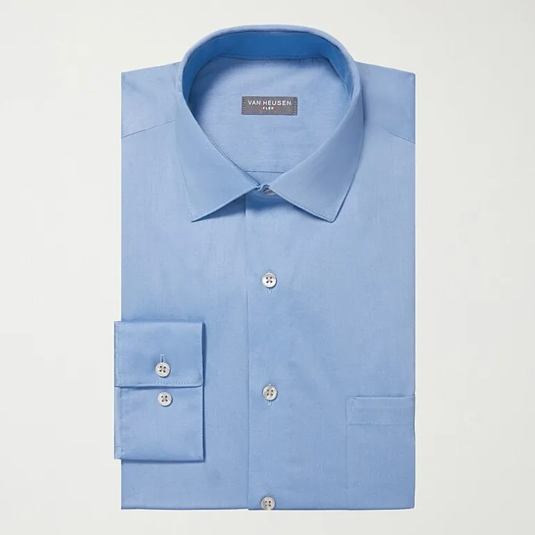 Van Heusen Ultra Flex Mens Slim Fit Wrinkle Free Long Sleeve Dress Shirt