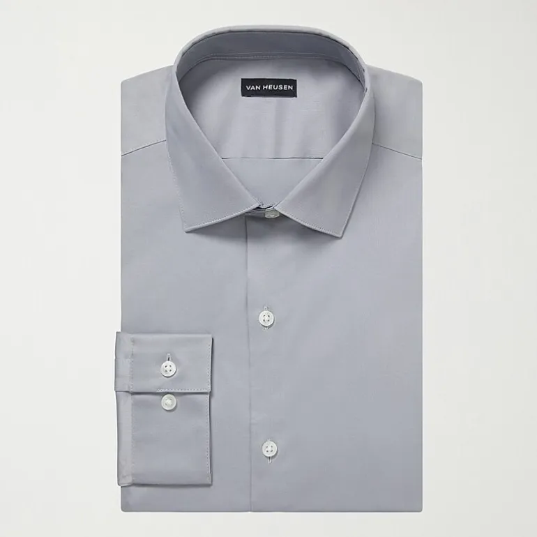 Van Heusen Ultra Flex Mens Slim Fit Wrinkle Free Long Sleeve Dress Shirt