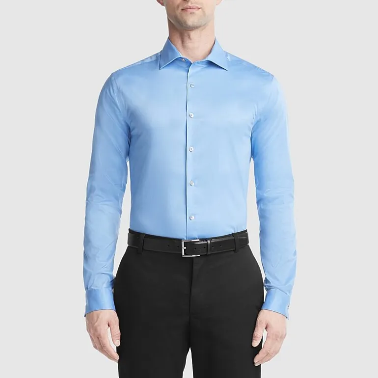 Van Heusen Ultra Flex Mens Slim Fit Wrinkle Free Long Sleeve Dress Shirt
