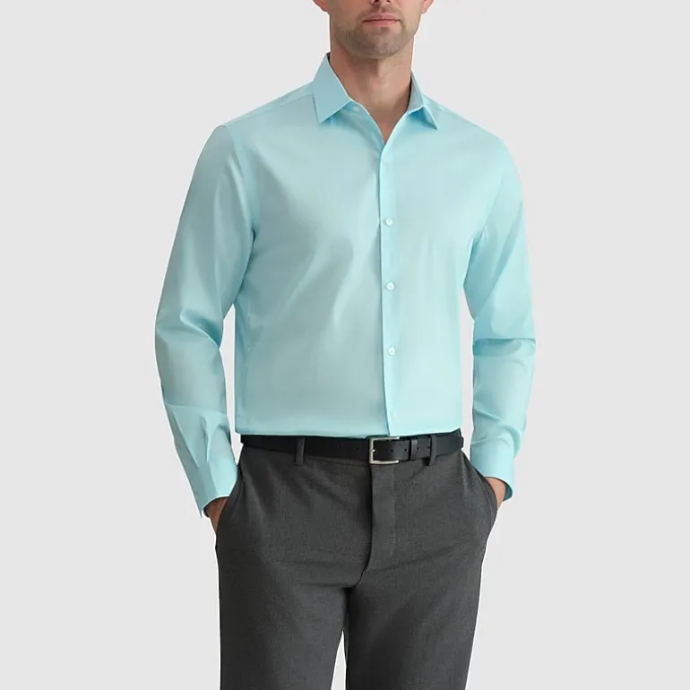 Van Heusen Ultra Flex Mens Slim Fit Stretch Fabric Wrinkle Free Long Sleeve Dress Shirt