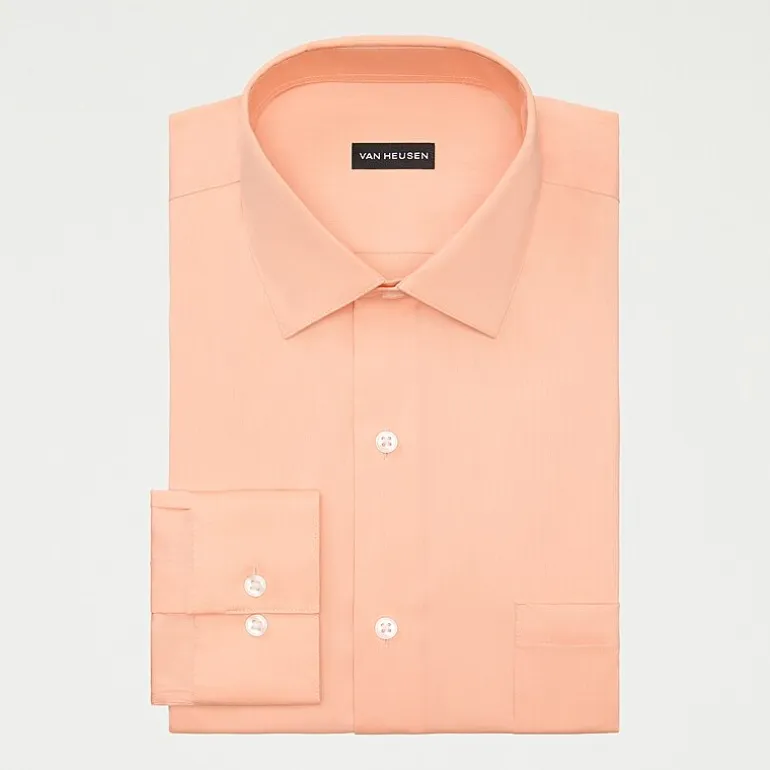 Van Heusen Ultra Flex Mens Slim Fit Stretch Fabric Wrinkle Free Long Sleeve Dress Shirt
