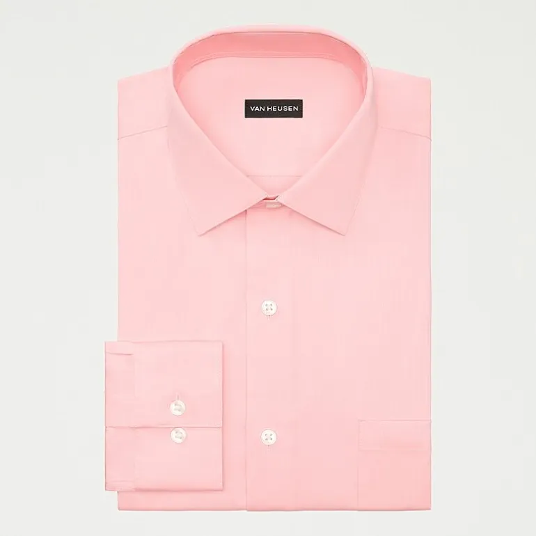 Van Heusen Ultra Flex Mens Slim Fit Stretch Fabric Wrinkle Free Long Sleeve Dress Shirt