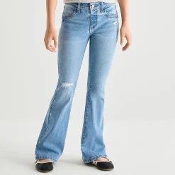 Vanilla Star Big Kid Girls Star Studded Flare Leg Jean