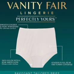 Vanity Fair® Perfectly Yours® Ravissant® Tailored Nylon Briefs - 15712
