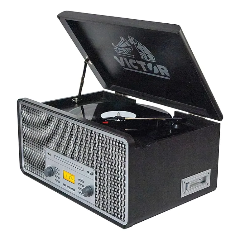 Victor monument 8-in-1 graphite wood music Turntable