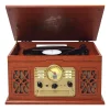 Victor state 7-in-1 mahogany wood music Turntable