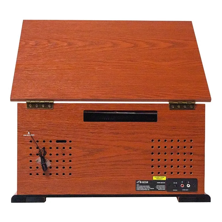 Victor state 7-in-1 mahogany wood music Turntable