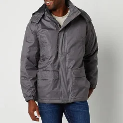 Victory Mens Big and Tall Hooded Midweight Overcoat