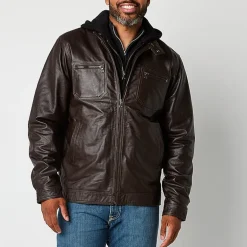 Victory Mens Big and Tall Leather Midweight Jacket