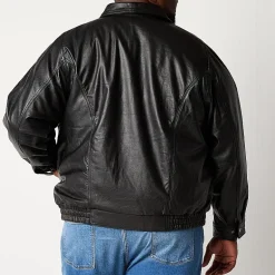 Victory Mens Big and Tall Leather Midweight Jacket