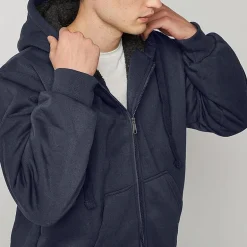 Victory Mens Fleece Hooded Midweight Jacket