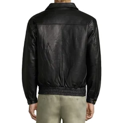 Vintage Leather Lambskin Bomber Jacket with Zip Out Lining