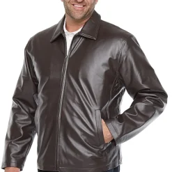 Vintage Leather Mens Big Leather Midweight Jacket