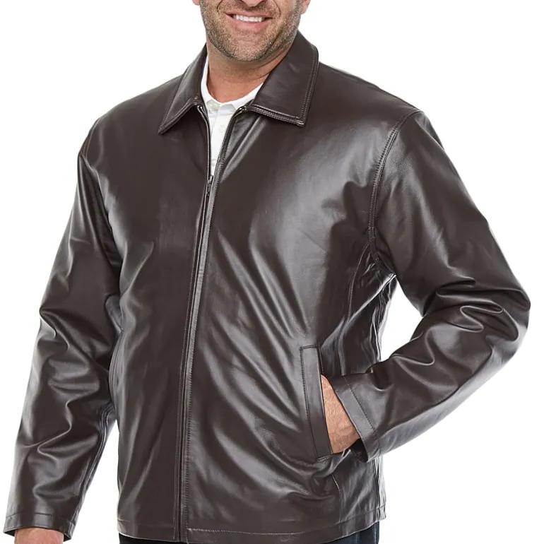 Vintage Leather Mens Big Leather Midweight Jacket
