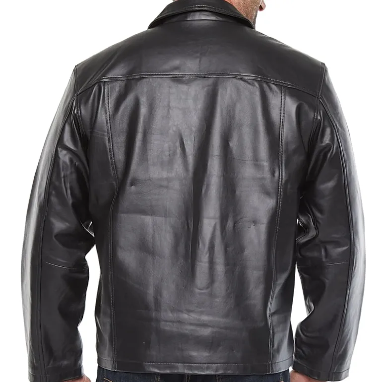 Vintage Leather Mens Big Leather Midweight Jacket