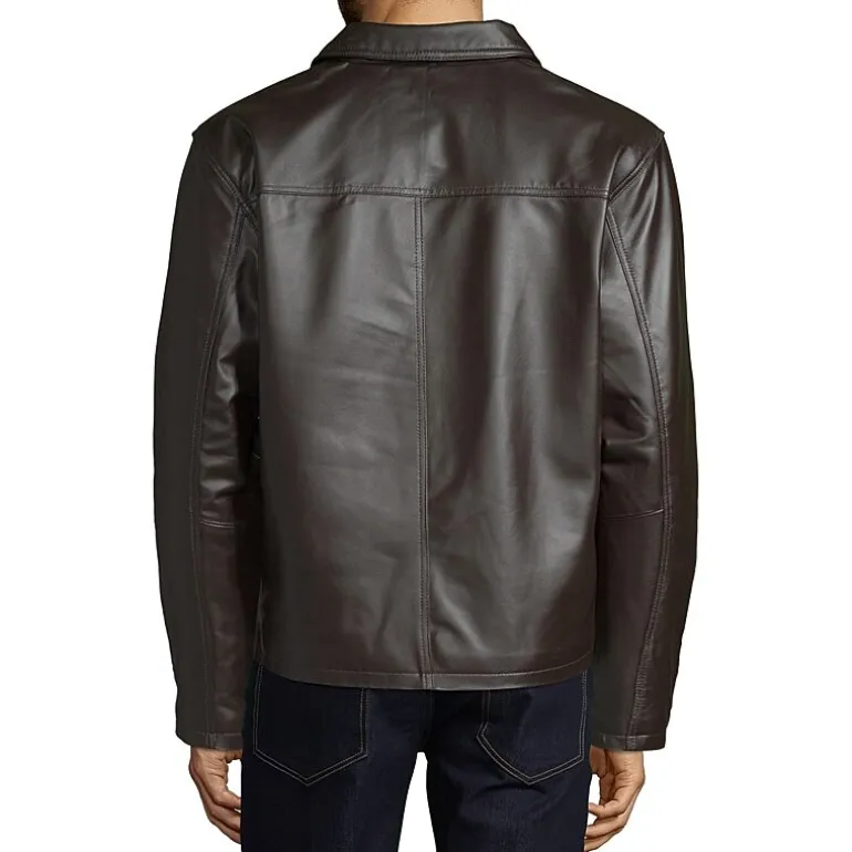 Vintage Leather Mens Leather Midweight Jacket