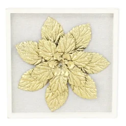Vita Framed Elegant Flower Metal Wall Art