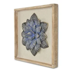 Vita Framed Elegant Flower Metal Wall Art