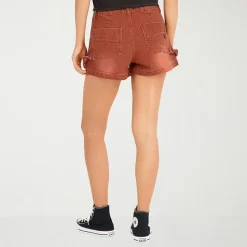VOLCOM Juniors Womens Mid Rise Juniors Shortie Short