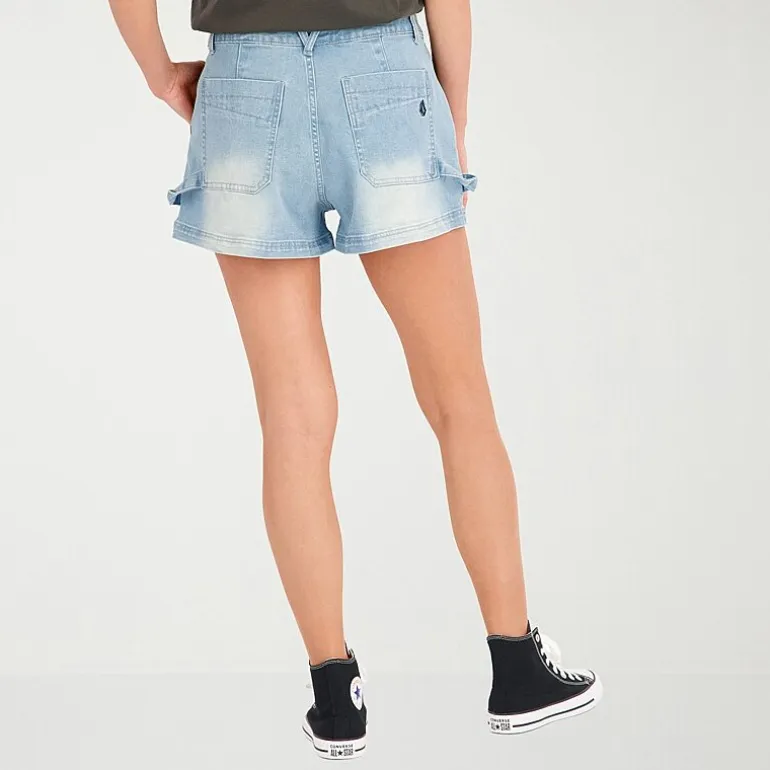VOLCOM Juniors Womens Mid Rise Juniors Shortie Short