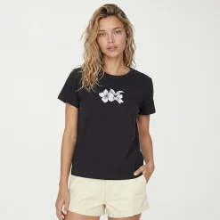 VOLCOM Womens Juniors Crew Neck Short Sleeve Regular Fit Graphic T-Shirt