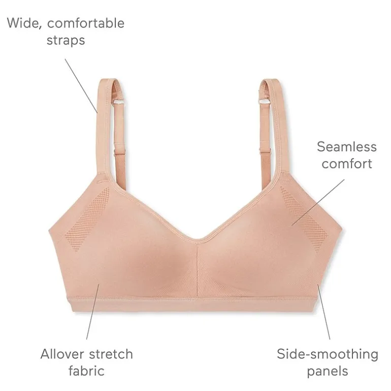 Warners® Easy Does It® Underarm-Smoothing with Seamless Stretch Wireless Lightly Lined Comfort Bra RM3911A