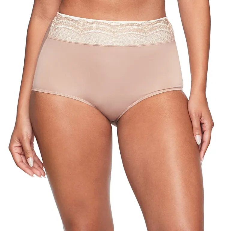 Warners® No Pinching No Problems® Dig-Free Comfort Waist with Lace Microfiber Brief RS7401P
