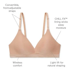Warners® Play It Cool® Stay Cool and Dry Wireless Lift Comfort Bra RN3281A