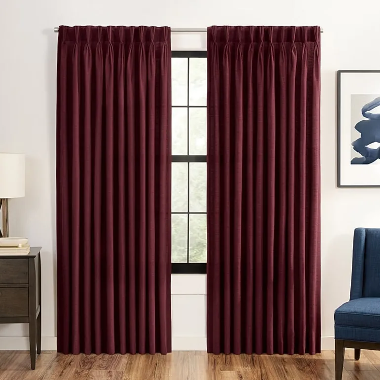 Waverly Serendipity Pinch Pleat Rod Pocket Light-Filtering Single Curtain Panel