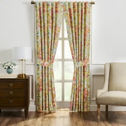 Waverly Spring Rod Pocket Light-Filtering Single Curtain Panel