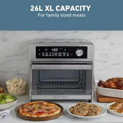 West Bend XL Air Fryer Oven with 24 Presets, 26 Quart, in Stainless Steel