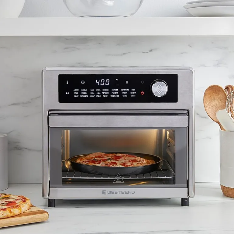 West Bend XL Air Fryer Oven with 24 Presets, 26 Quart, in Stainless Steel