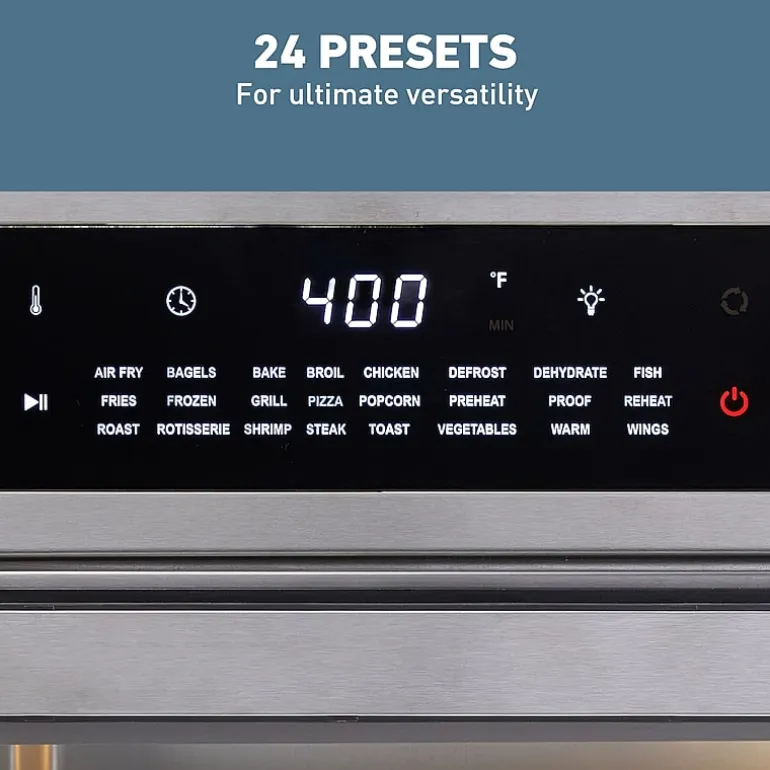 West Bend XL Air Fryer Oven with 24 Presets, 26 Quart, in Stainless Steel